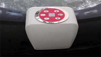 Inflatable spa control panel